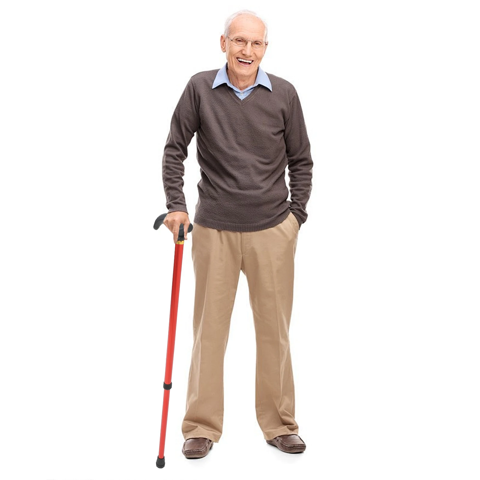 Walking Cane Elder Cane Stickmen Collapsible Telescopic Folding Cane Elder Cane Walking Trusty Sticks For Mothers Elder Fathers 6