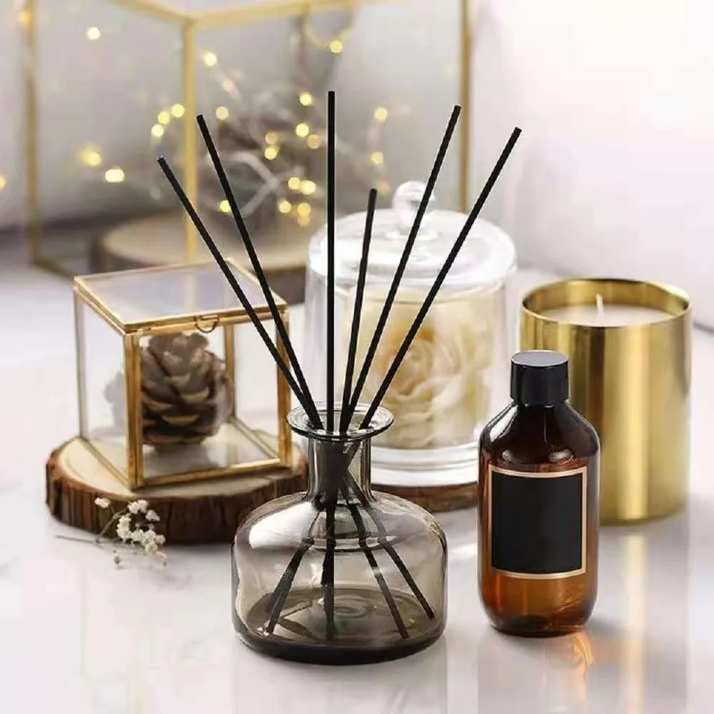 Reed Diffuser Stick Aroma Diffuser Sticks Fragrance Diffuser Refill Stick 50CM X 5MM Black Fiber Diffuser Sticks Essential oil Diffuser Sticks Replacement Refill Sticks for Air Freshener