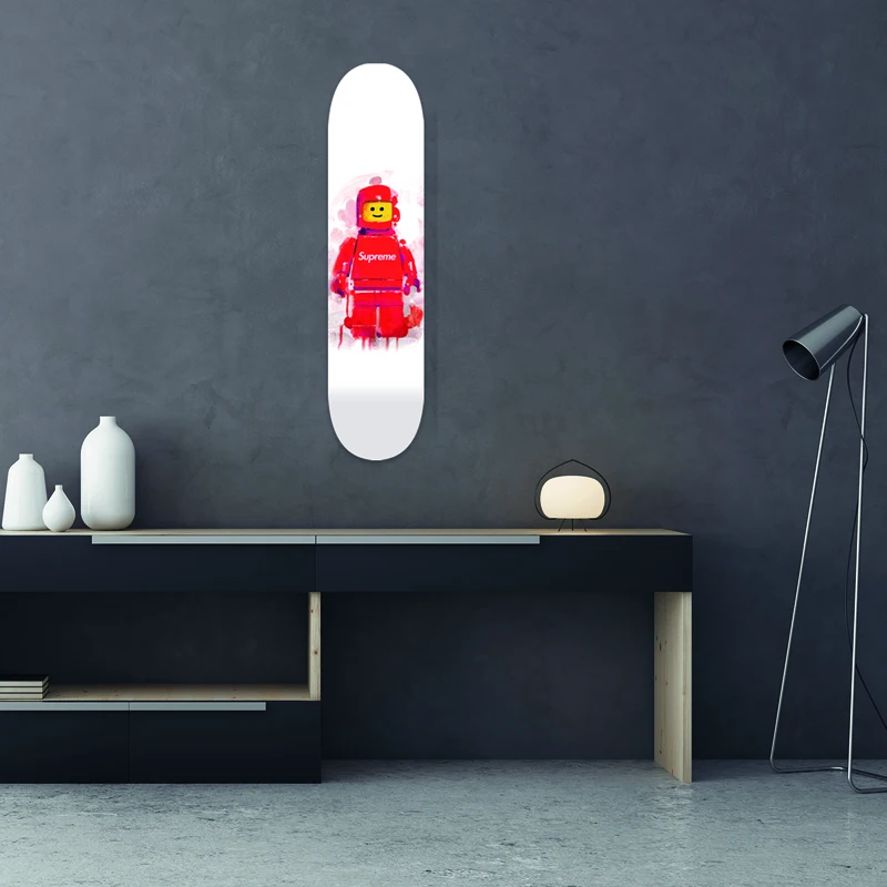 Toy Figure Skateboard Wall Art Cc Black Sup Red Skate Deck Mural Wall  Hanging Decorative Board For Bar Pub Club Man Cave Decor - Decorative  Boards - AliExpress