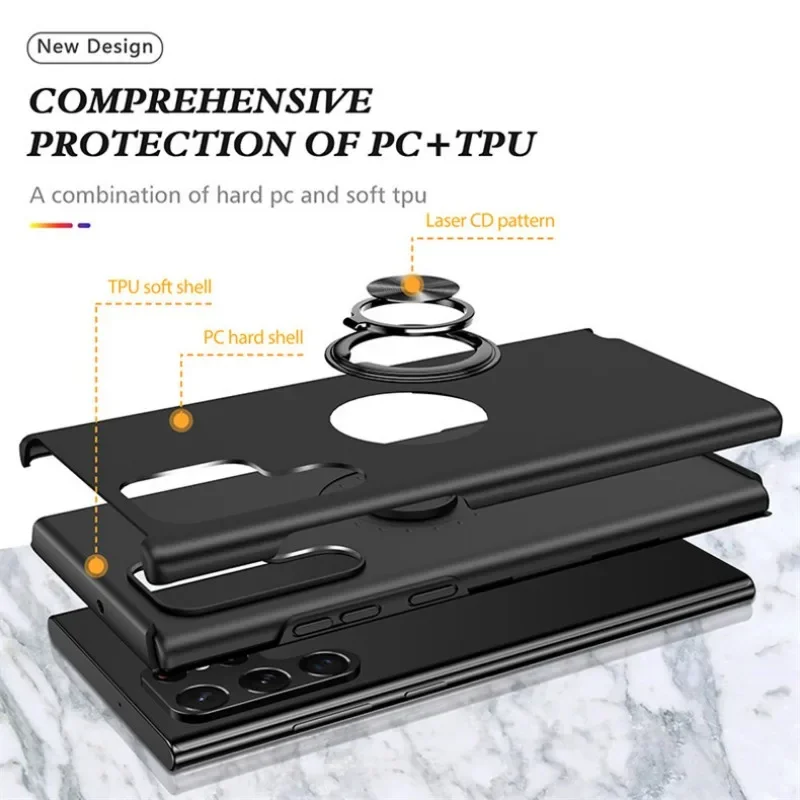 Universal Ring Holder Phone Case with Enhanced Grip and Protection