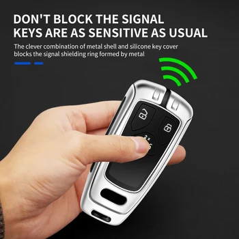 Portachiavi in metallo con telecomando per auto portachiavi per Audi A4 B9 A5 A6 8S 8W Q5 Q7 4M S4 S5 S7 TT TTS TFSI RS supporto senza chiave 5 Portachiavi in metallo con telecomando per auto portachiavi per Audi A4 B9 A5 A6 8S 8W Q5 Q7 4M S4 S5 S7 TT TTS TFSI RS supporto senza chiave - Portachiavi in metallo con telecomando per auto portachiavi per Audi A4 B9 A5 A6 8S