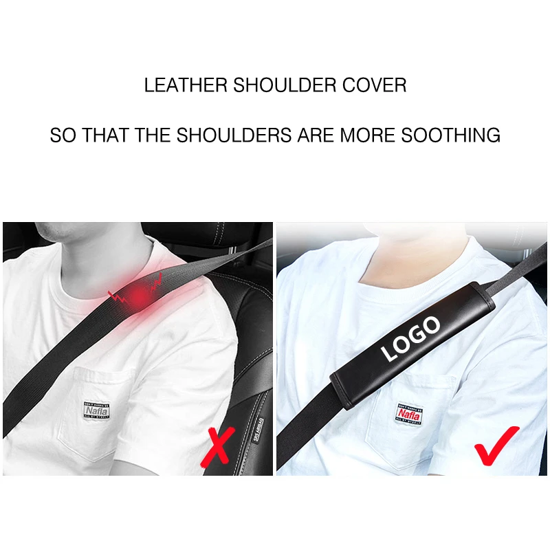 미쓰비시 L200 ASX 미라지 아트라지 이클립스 크로스 엑스팬더 아웃랜더용 2개 자동차 안전벨트 커버 가죽 어깨 패드 액세서리