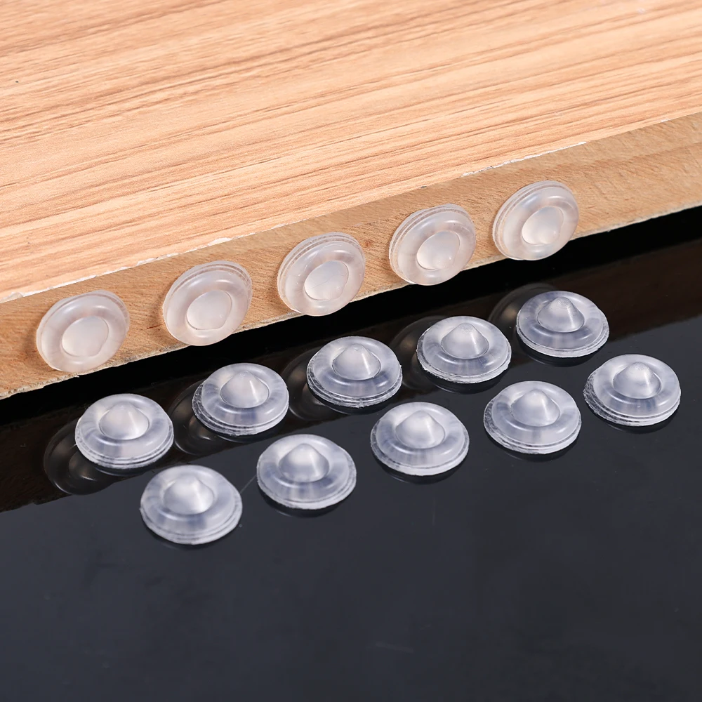 Silicone Furniture Pads 50-100Pcs Self Adhesive Clear Buffer Wall Stickers Bumper Toilet Cover Drawer Door Cabinets Anti-collision Rubber