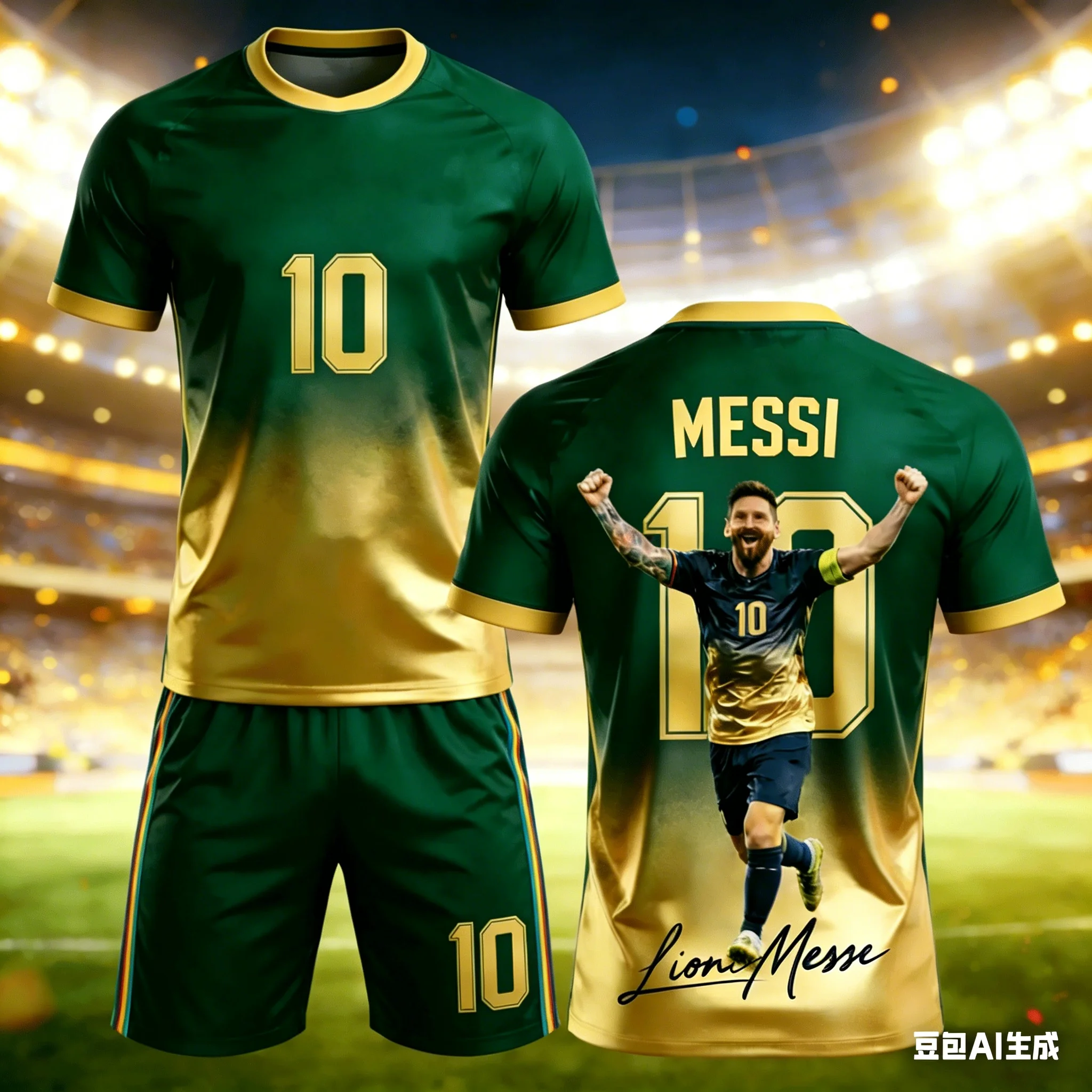 Sommer Mbapp 10 Rugby-Trikot Bunter Druck Erwachsenen-Kinder-Eltern-Kind-Stil Schnelltrocknendes T-Shirt Shorts Sportset für Outdoor-Sport