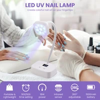 Wireless LED UV Nail Dryer Gel Nail Fast Drying Nail Lamp Mini Cureing Lamp For Nails Manicure Table Lamp Rechargeable Nail Lamp 2