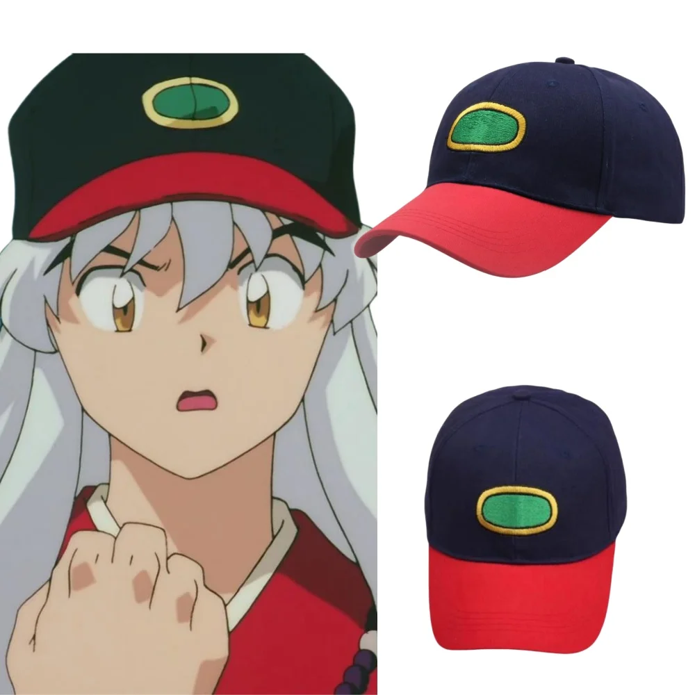 Anime Inuyasha Hat Cosplay Sun Cap Adult Embroidery Hat Adjustable Size Duck Tongue Embroidered baseball caps cosplay hat baseball hat