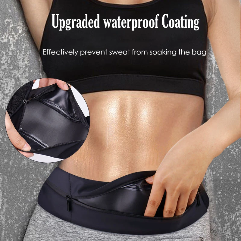Trail Running Waist Belt Bag Gym Fitness Fanny Pack Elastic Waistband Double Zipper Pocket Racing Bag Sport Phone Case Bag 3