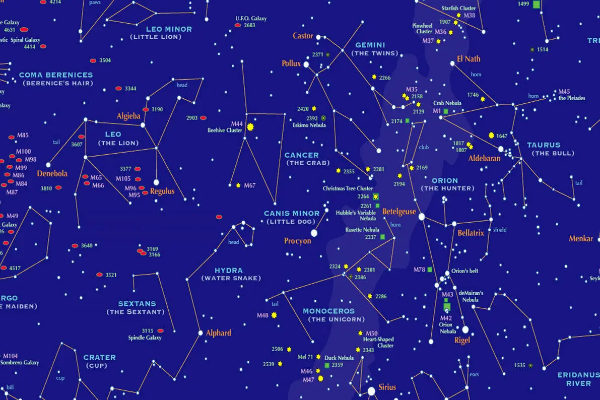 

Звездная карта Небо Космос образовательная карта Искусство Печать Шелковый плакат домашний декор стен