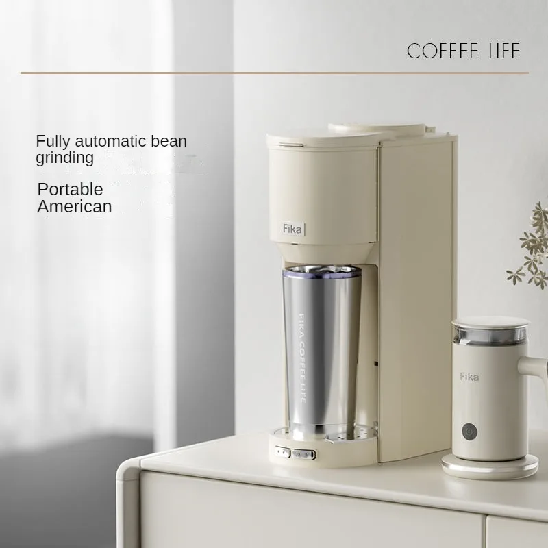 Coffee Maker Automatic Portable Thermal Insulation Bean Powder Dual-use Detachable Kitchen Appliances Home Grinding Coffee Maker 2