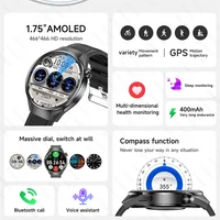 New Bluetooth Call Smart Watch Men For Huawei Xiaomi AMOLED HD Large Screen Heart Rate IP68 Waterproof GPS Sports Smart Watch 2