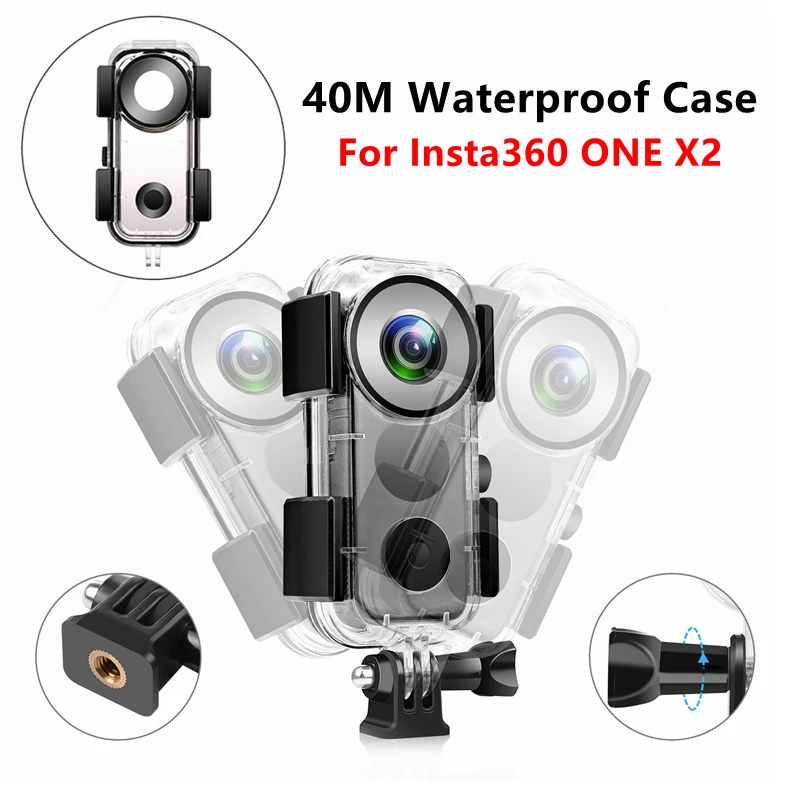 

40M Waterproof Housing Dive Case For Insta360 ONE X2 Protection Shell Surfing Rafting Scuba Diving Underwater Camera Accessories