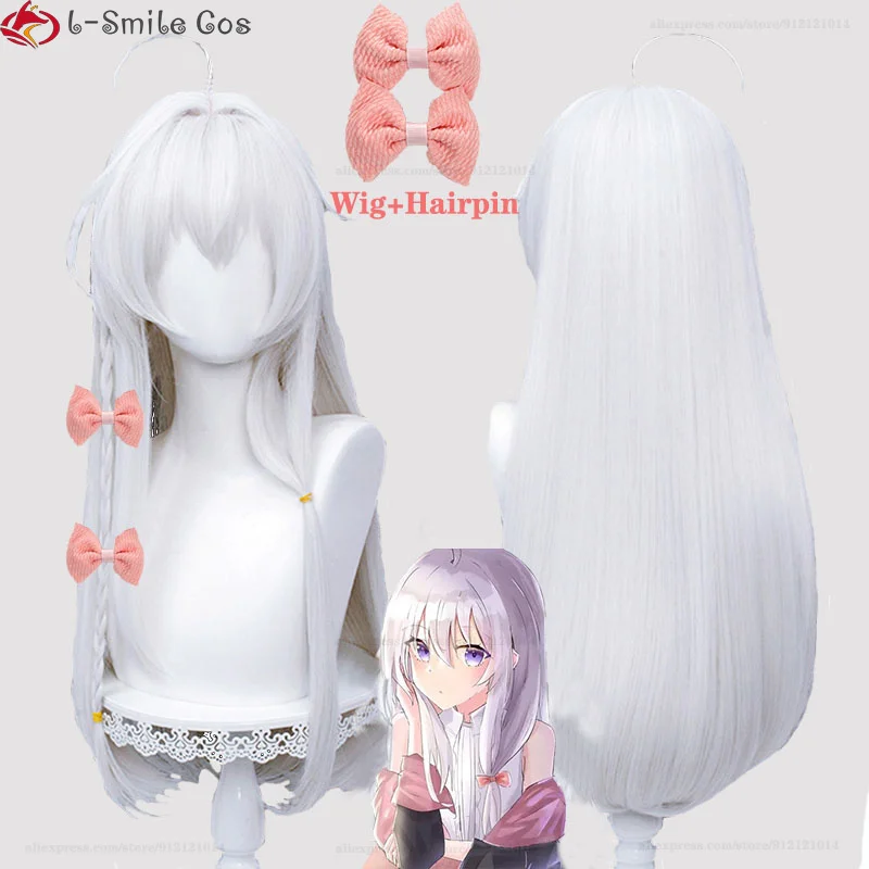 Peluca De Cosplay De Sigma – Blanco Y Morado Con Flequillo, Fibra Resistente Al Calor, Ideal Para Halloween Y Fiestas De Disfraces