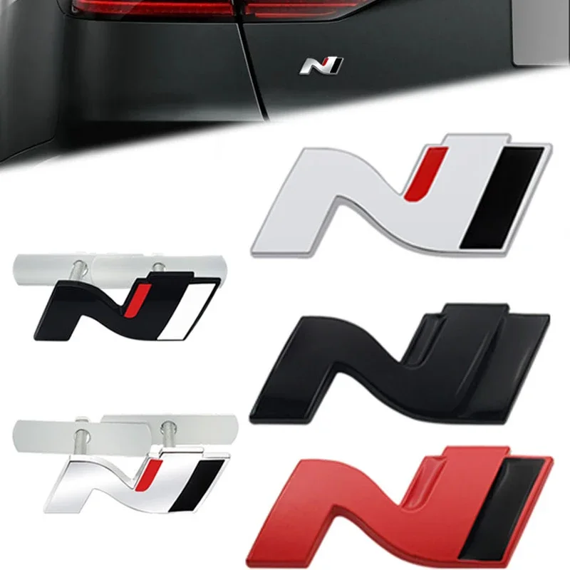 3D Metallo N Emblema Griglia Badge Adesivi Decalcomania Per Hyundai N Line I30 I20 Sonata Accent Tucson Elantra Ix35 Coolpad Azera Getz