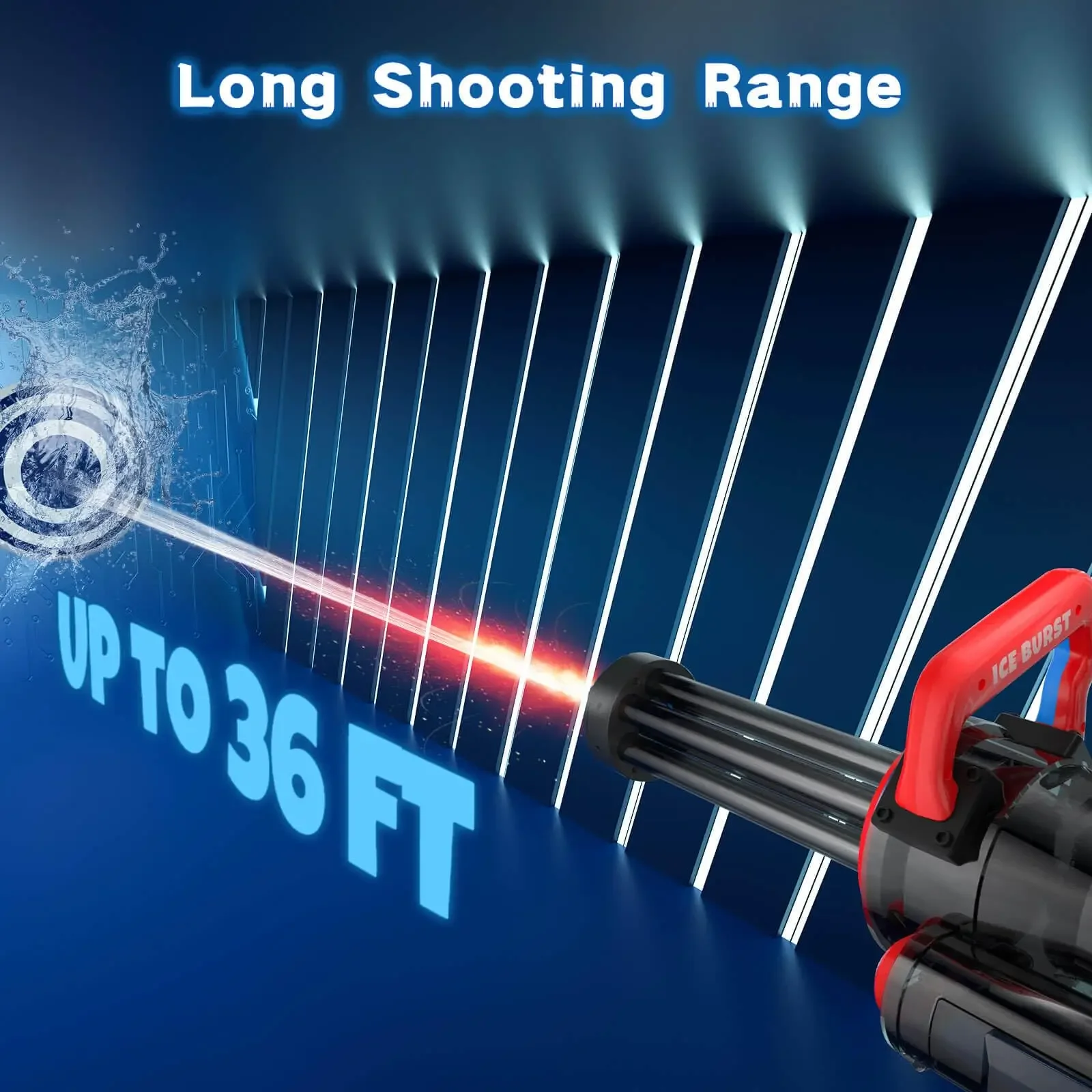 2024 Strongest Gatling Electric Water Gun Toy With Light Shooting Water Gun Summer Beach Pool Toys for Boy Adult Children Gifts 4