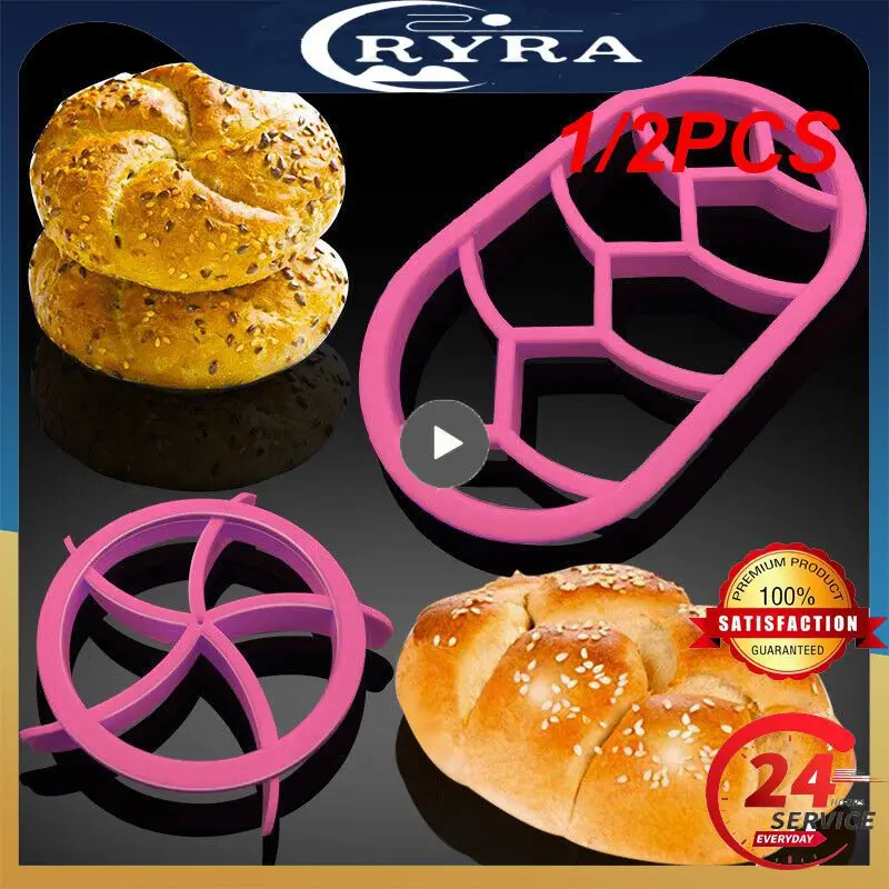 1/2 Pz Circolare Ovale Stampi Per Il Pane A Forma Di Ventaglio Taglierina Per Pasticceria Pressa Per Pane Roll Form Cookie Cake Baking Kitchen Tool Fa
