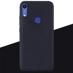 Matte Silicone Bumper Soft Phone Case Cover for Huawei Y6S (Black)