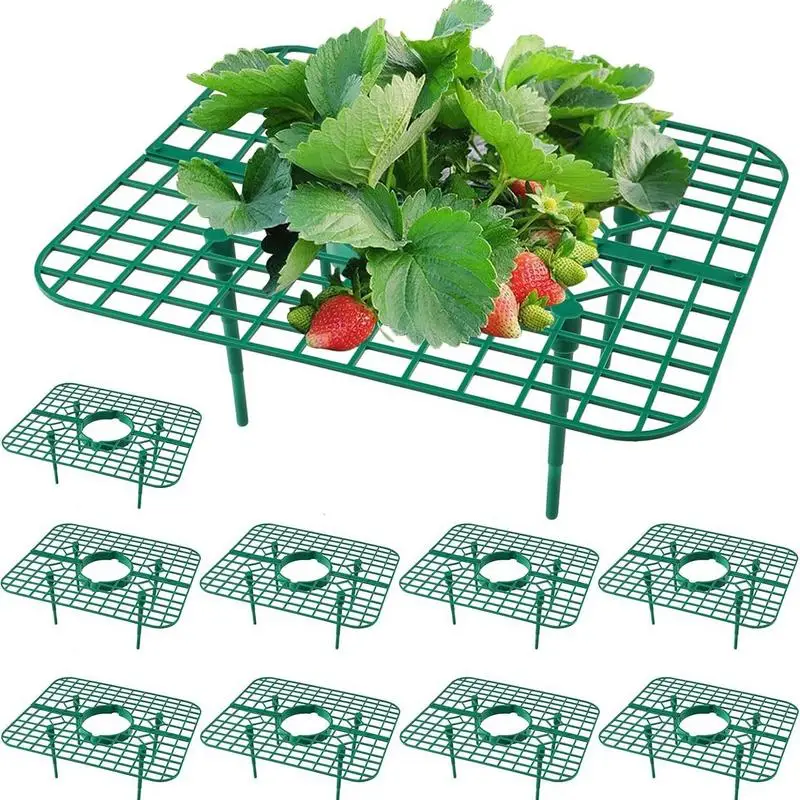 

10pcs Strawberry Planting Stand Berries Growing Frame Strawberry Bracket Pumpkin Support Racks Fruits Climbing Tray Holders