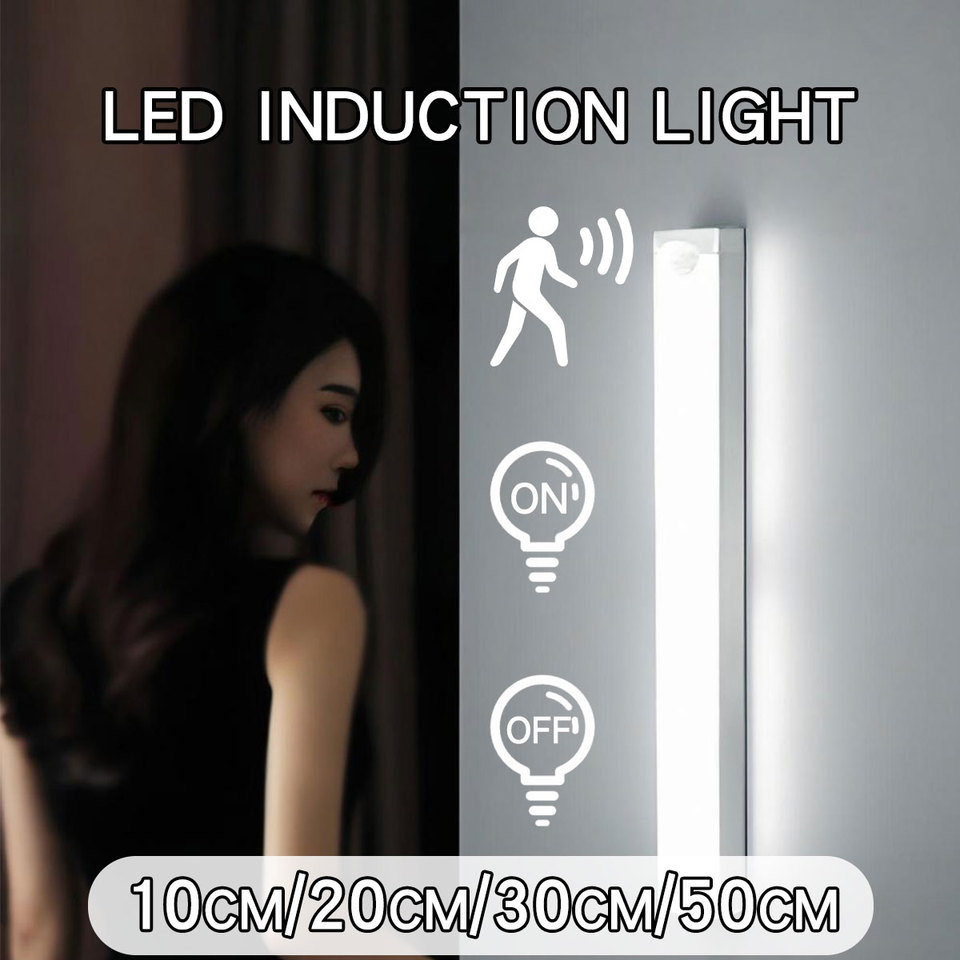 Motion Sensor Light Wireless LED Night Light USB Rechargeable Night Lamp For Kitchen Cabinet Wardrobe Lamp Staircase Backlight