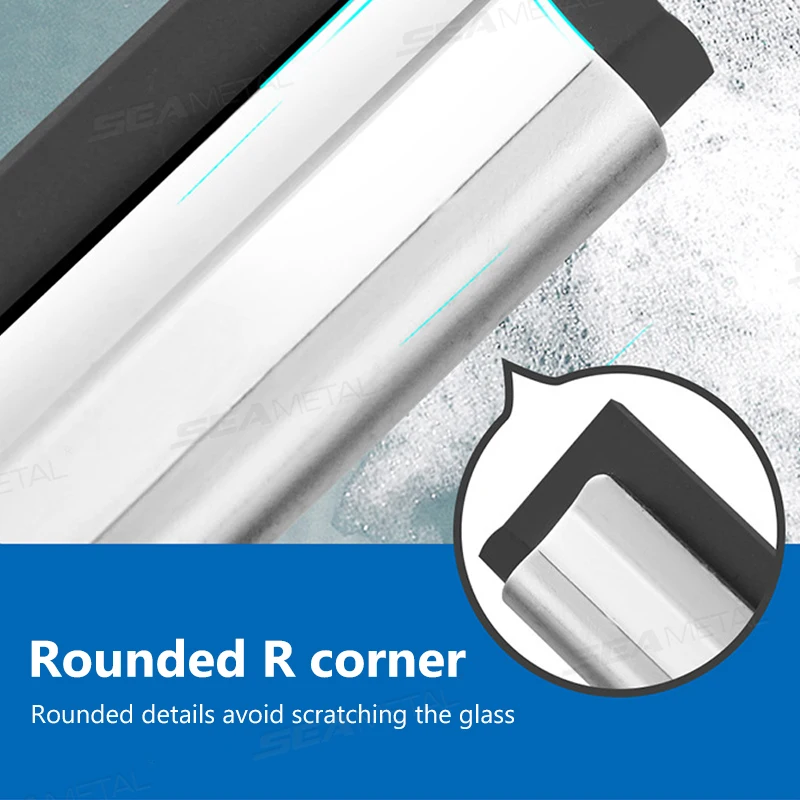 SEAMETAL Car Glass Cleaning Scraper Auto Window Water Wiper Glass Squeegee 25/35/40cm Rubber Blade for Car Home Cleaning Tools