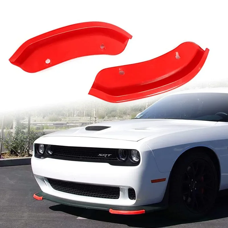 Protezione Labbro Paraurti Anteriore Splitter Per Dodge Challenger Hellcat Widebody 2015-2021(2 Pz/Set, Rosso)