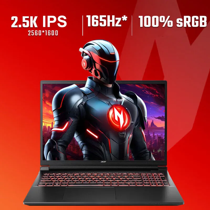 2024 Acer Nitro Gaming Laptop 16 Inch 2.5K 165Hz IPS Screen Netbook i5-14450HX 32GB 1TB RTX4060 Gaming Notebook Laptop Computer 2