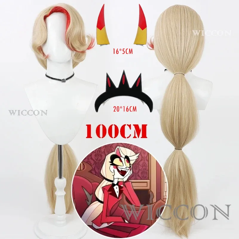 

Hazbin Charlie Momningstar Cosplay Wig Anime Hotel Charlie Momningstar Cosplay Wig Long Heat Resistant Synthetic Hair Halloween