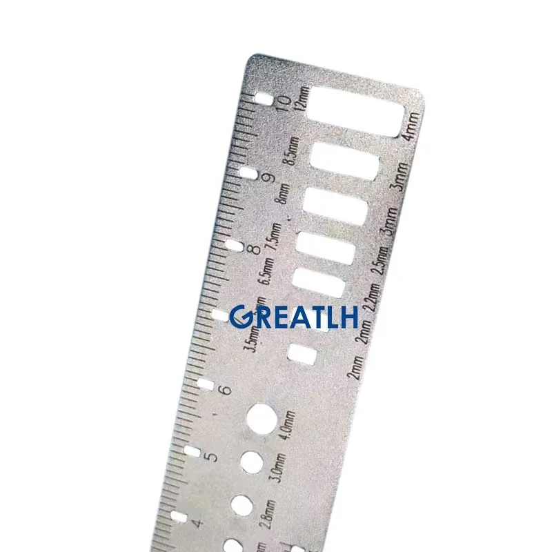 Orthopedic Measuring Ruler Kirschner Wire and Bone Screw Diameter Lenght Measuring Ruler Orthopedic Surgery Instrument pet veterinary surgical instruments,orthopedic instruments,orthopedic cerclage wire,orthopedic retractor