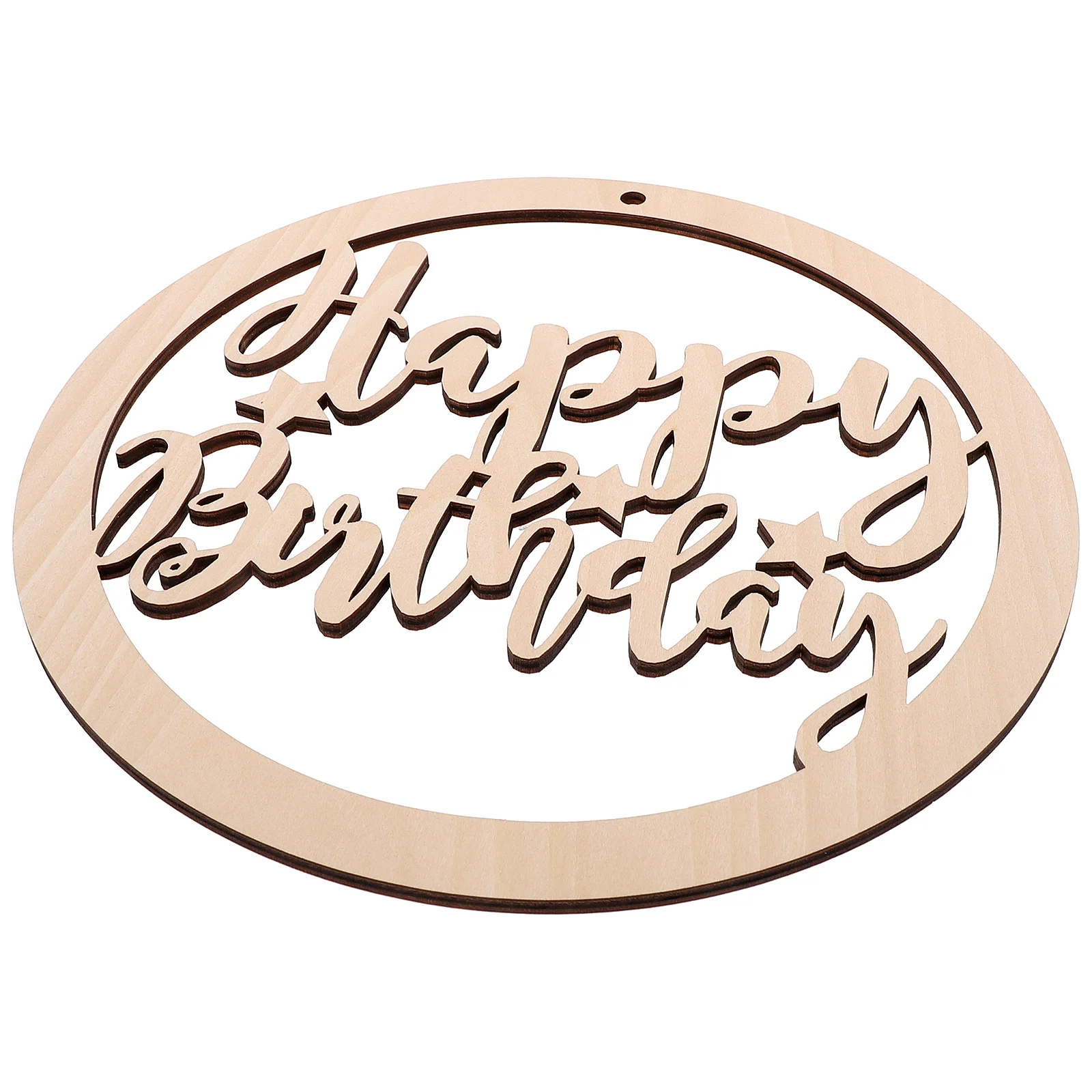 

Happy Birthday Card Ornament Decorative Tag Hanging Wooden Board Wall Sign Family Letters Plate