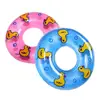 2 Pcs Baby Bath Toy Inflatable Swim Ring Toy Plastic Mini Swim Circle Gift for Kids (Pink & Blue) 1