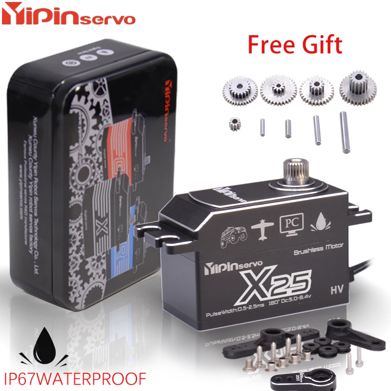 Yipinservo X25 Дрифт Радиоуправляемый автомобиль масштаб 1/8 1/10 бесщеточный двигатель высокая скорость 25 кг сервопривод водонепроницаемый короткий корпус модель самолета