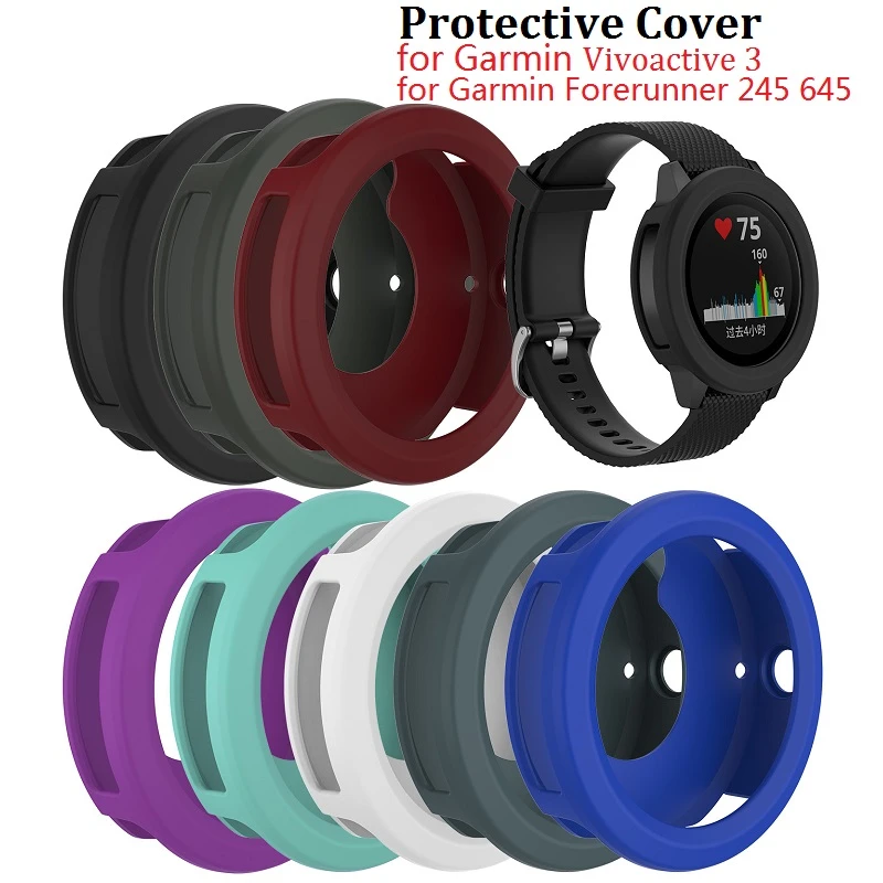1PCS Protective Cover for Garmin Forerunner 245 645 Vivoactive 3 Smart Watch Shock-Proof Soft Silicone Protector Cases