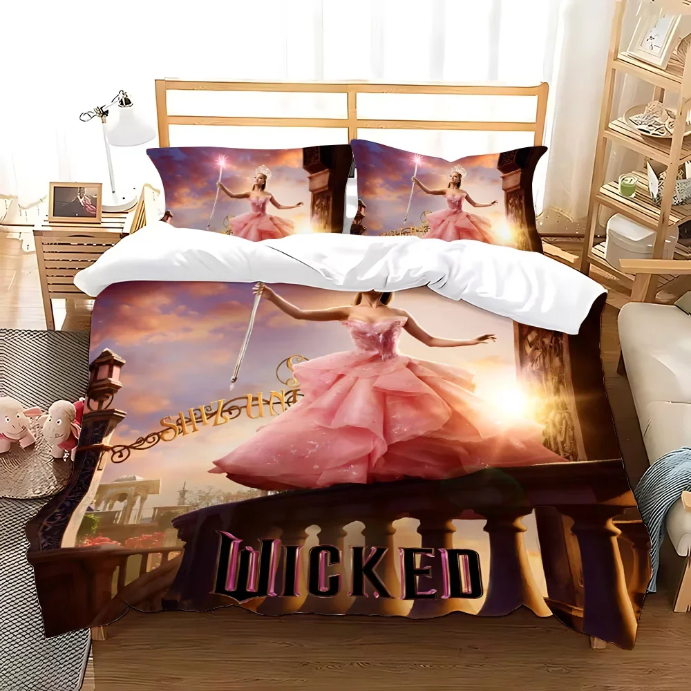 W-Wicked Movie Witch Bedding Set Duvet Cover Set King Queen Twin Double Size Comforter Cover Set For Home Decor With Pillowcase