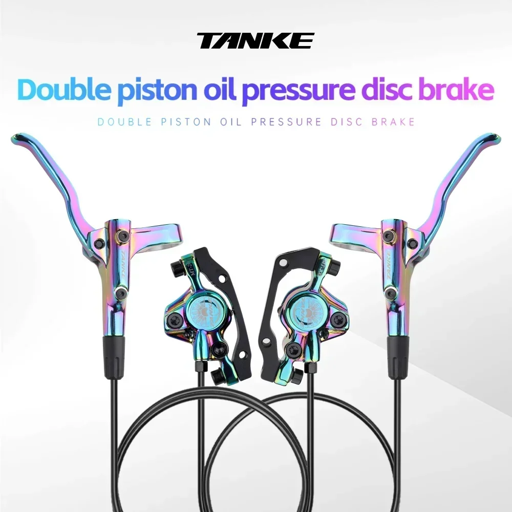 Bicycle Disc Brake TANKE MT200 Bike Hydraulic Disc Brake MTB Brake BL BR 800/1600mm Bicycle 2 Piston 3 Finger Steel Lever Bike Parts Upgrade