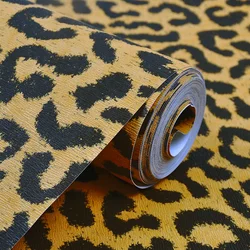 Modern 3D Embossed Wallpaper Leopard Waterproof Restaurant Bar KTV Living Room Bedroom Store Background Wall Paper for Walls