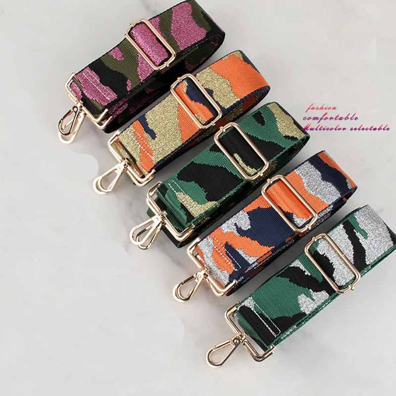 Camouflage Shoulder Strap for Bag Handles Crossbody Bags Belt Replacement Fabric Strap Adjustable DIY Part Decorative Straps crossbody chain mobile phone case chain decorative strap single shoulder strap braided chain braided pu bag strap decorative