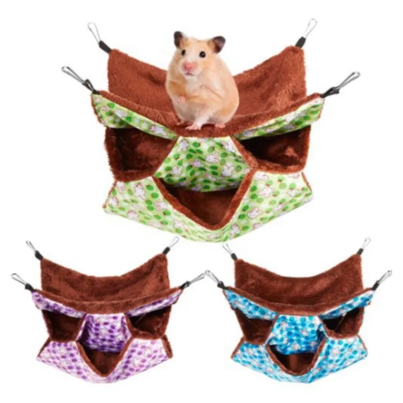 반려동물 햄스터와 기니피그를 위한 이중 레이어 해먹과 겨울 따뜻한 양털 침대 Best5