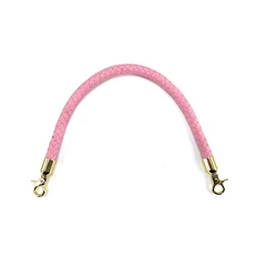 Elegant Braided PU Leather Shoulder Bag Strap - Durable DIY Replacement Handle - 30cm (Pink)