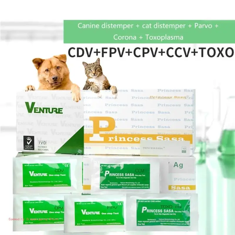 CPV-CDV-FPV-TOXO-CCV Test Kits for Dogs or Cats for Detecting Harmful Worm 1
