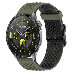 Liquid Silicone Smartwatch Strap - Versatile 20mm/22mm Wristband in Multiple Sizes for 22mm width strap (Army green black)