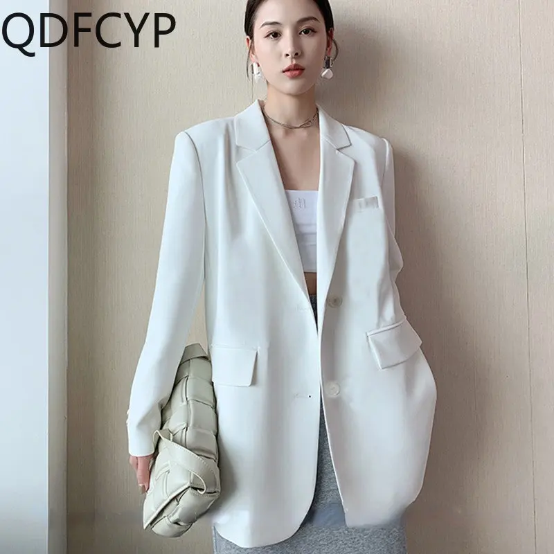 

New Autumn Women Coat 2023 Stylish Casual Loose Simplicity Blazer Elegant Office Lady Long Sleeve Button New In External Women