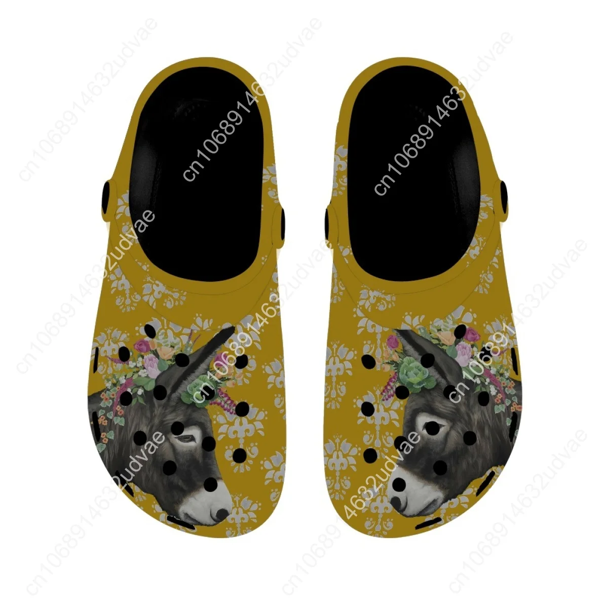 Cute Donkey Design Fashion Women Sandals Indoor And Outdoor Breathable Summer Garden Shoes Woman Casual Non Slip Home Slides