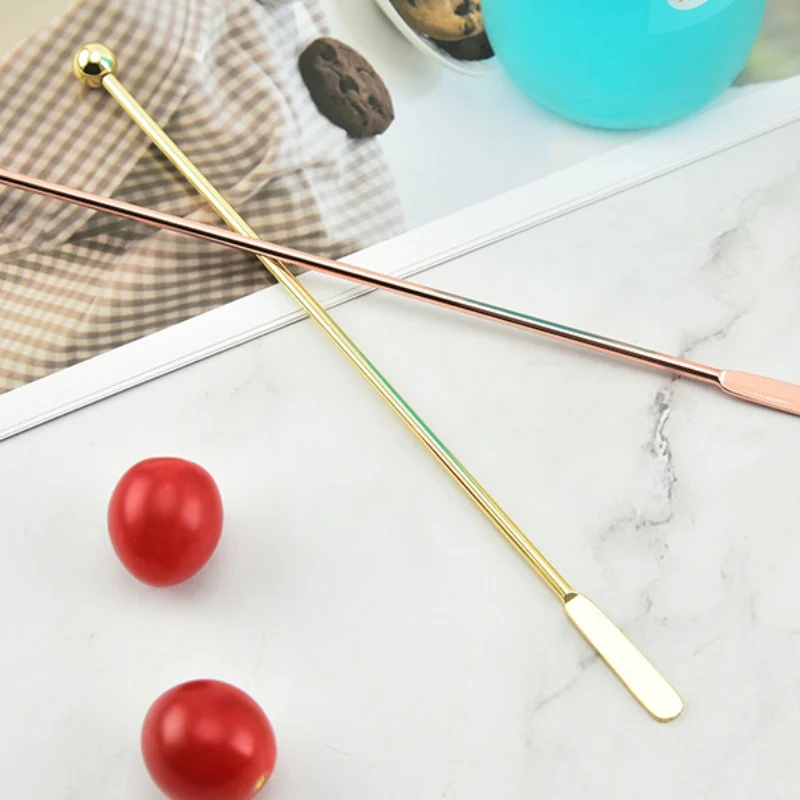 Stainless Steel Cocktail Drink Mixer 1PC Bar Stirring Mixing Sticks Muddler Ladle Stirrer Swizzle Sticks Coffee Stirring