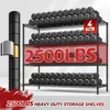 Storage Shelves 75.6" H Wire Shelving Unit with Wheels 2500LBS Heavy Duty Metal Shelves for Storage Adjustable 4