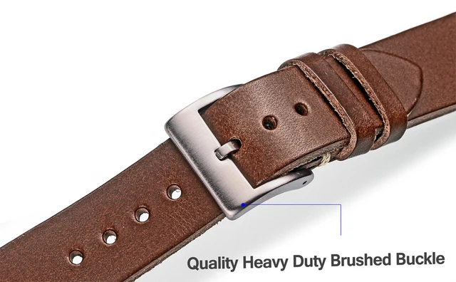 Cinturino Orologio In Pelle Pieno Fiore Archer | Sgancio Rapido | Fibbia Acciaio | Comfort Elevato | Uomo E Donna - Foto 12