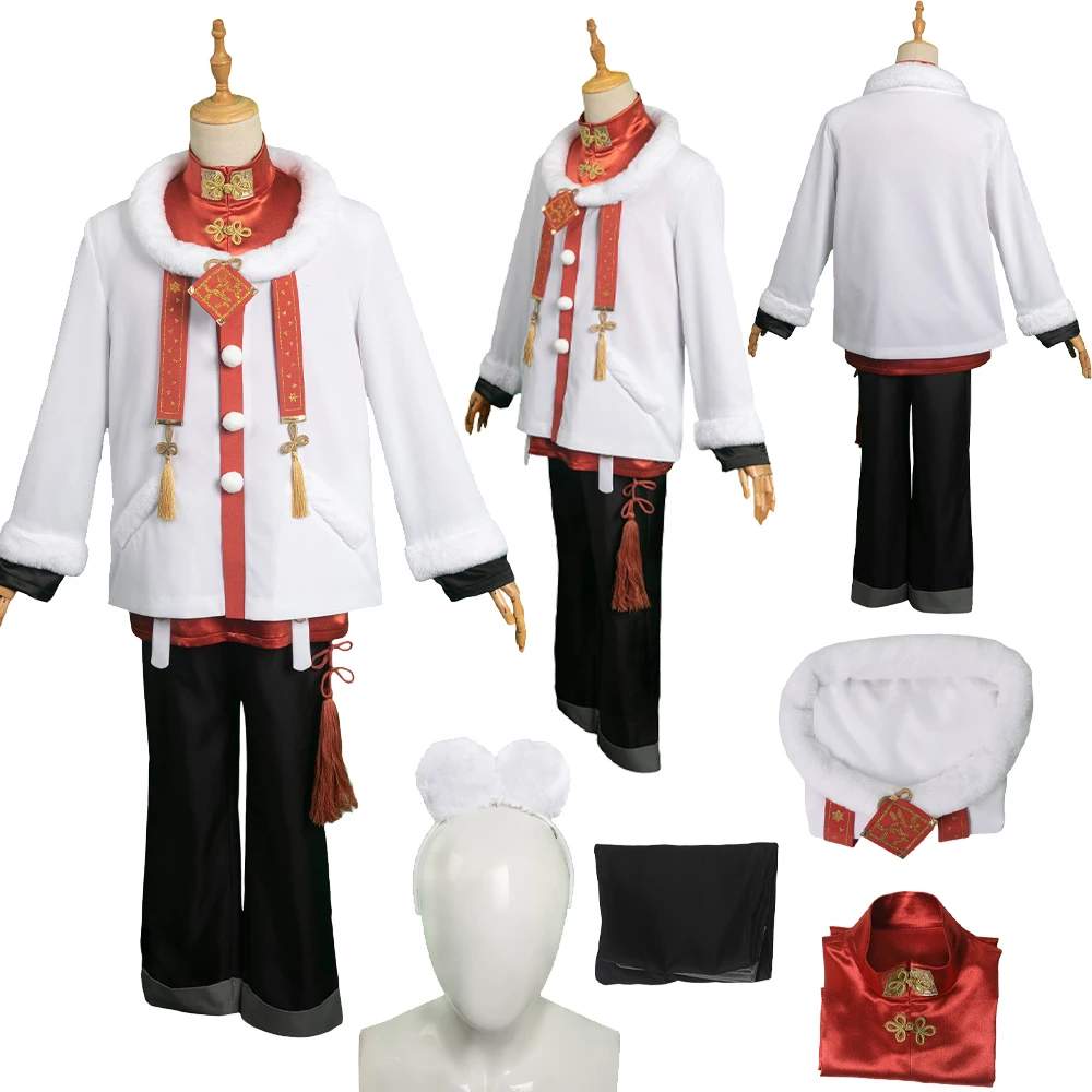 

Game Fate/Grand Order Fujimaru Ritsuka Cosplay Costume Top Coat Pants Headwear Set for Men Adult Outfit Halloween Carnival Suit