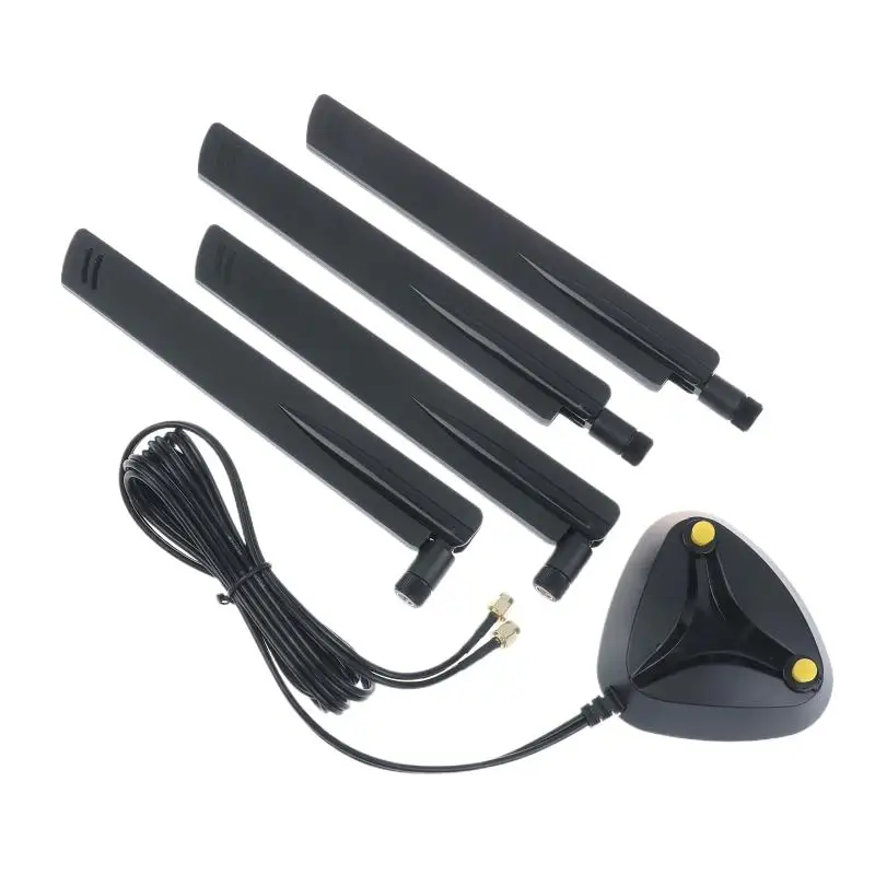 WiFi6 WiFi7 2.4G/5.8G/6G 밴드 외부 안테나 12dbi 블루투스 라우터 안테나 RP-SMA 블루투스 라우터 안테나