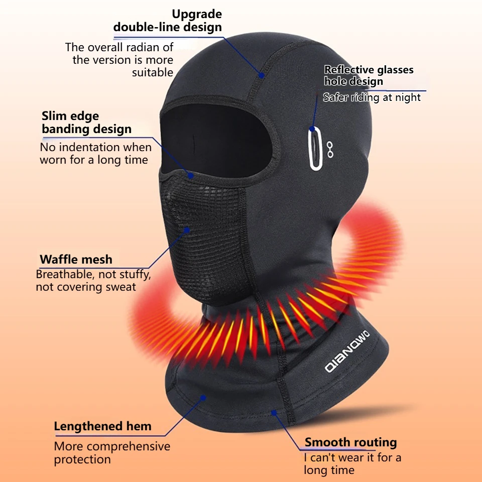 Winter Balaclava Ski Mask Windproof Warm Cycling Helmet Liner Berathable Outdoor Sport Bike Motorcycle Snowboard Face Cover