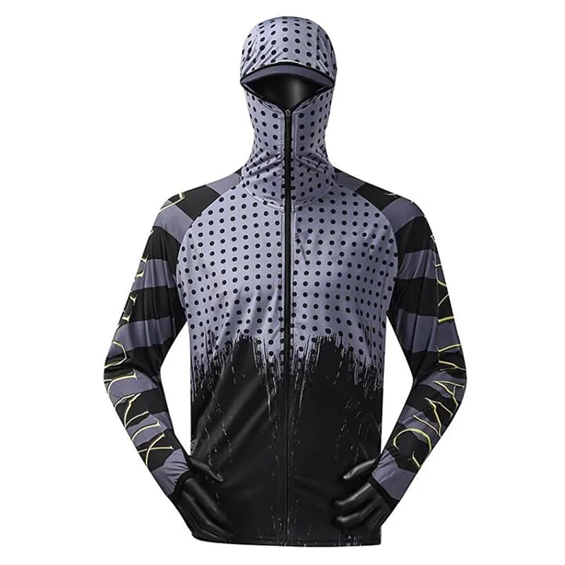 

Printing Fishing Shirts Sublimation Quick Dry Ventilation Hoodie Jerseys Men's Outdoors Anti-UV With Zipper Fishing Clothing