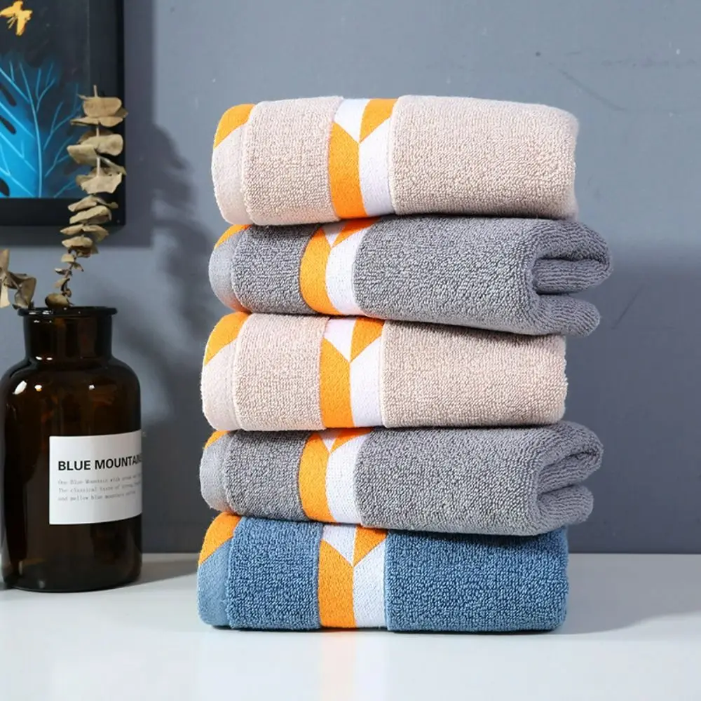 

Cotton Soft Towel Bathroom Adult Splicing Embroidery Thickened Water Absorption Beach Towels