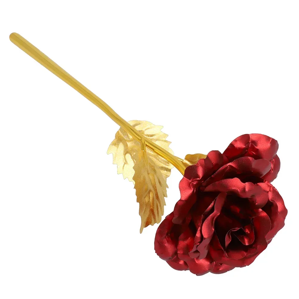 24K Gold Plated Eternal Rose - Elegant Faux Floral Decoration for Weddings, Valentine's Day, and Mother's Day Gifts